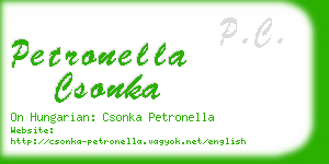 petronella csonka business card